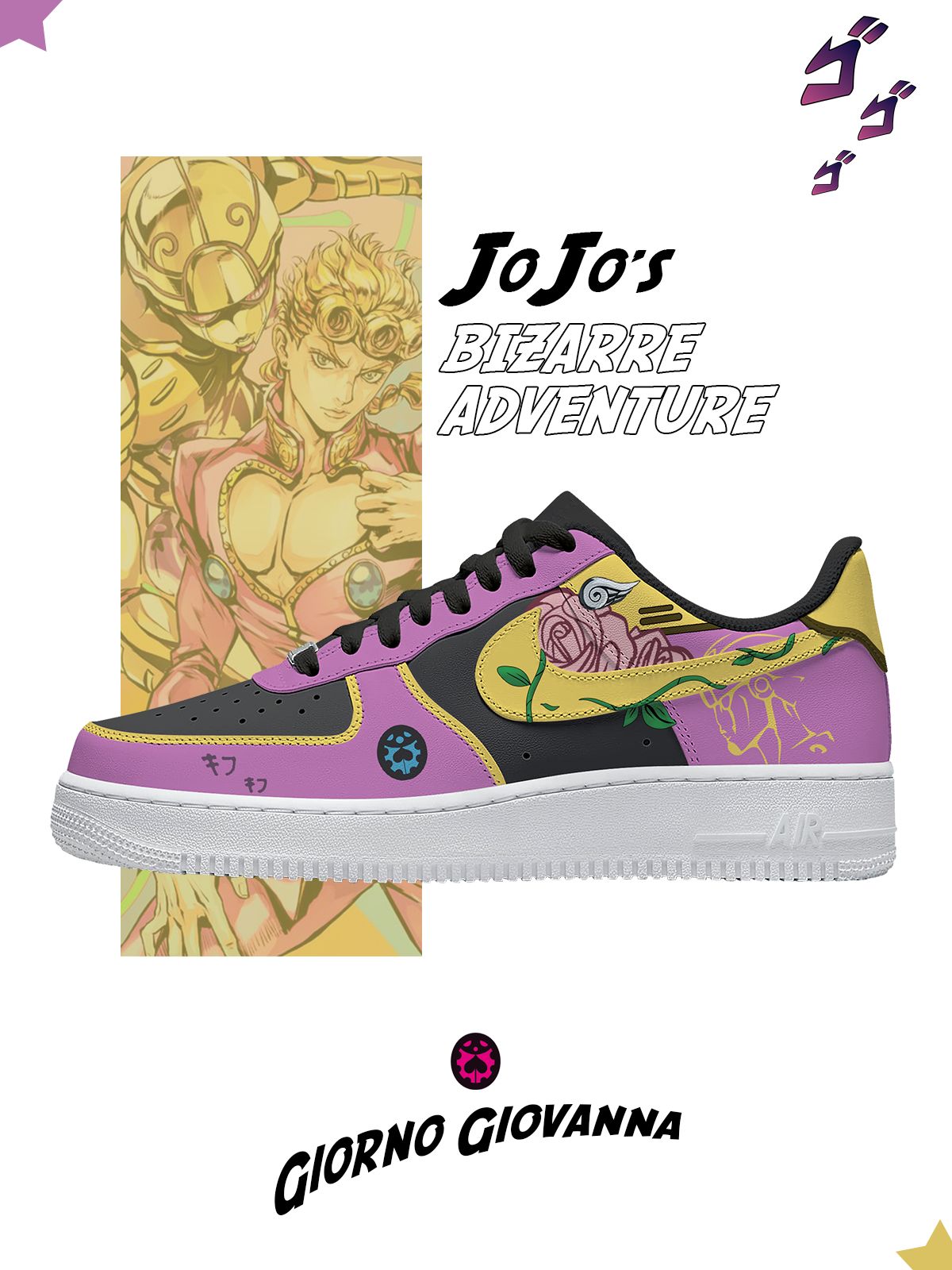 Custom Giorno Giovanna Sneakers For Women and Men