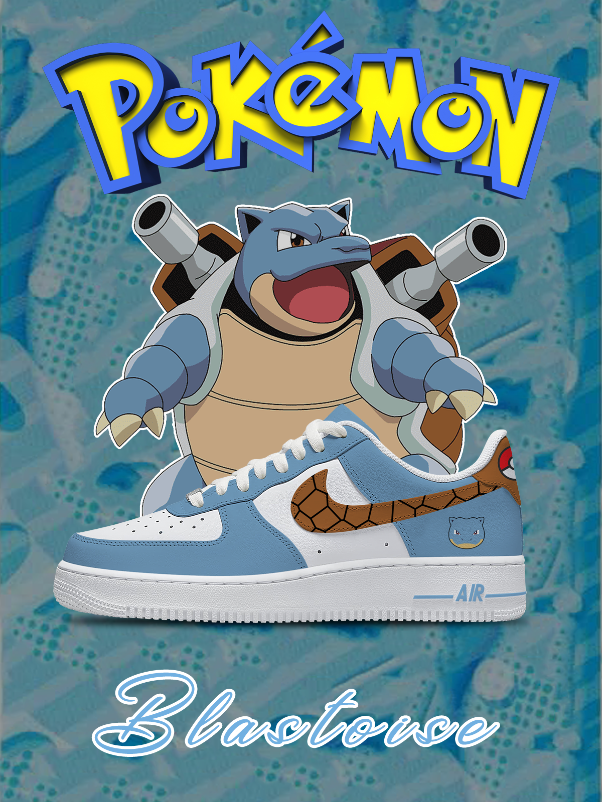 Customize No.0009 Blastoise Sneakers For Women and Men