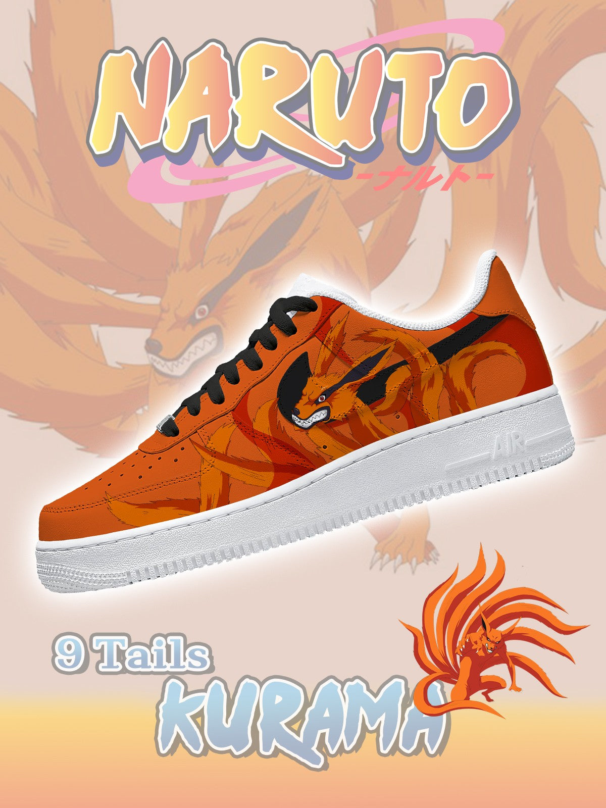 Personalized Nine-Tails Kurama Shoes For Women and Men