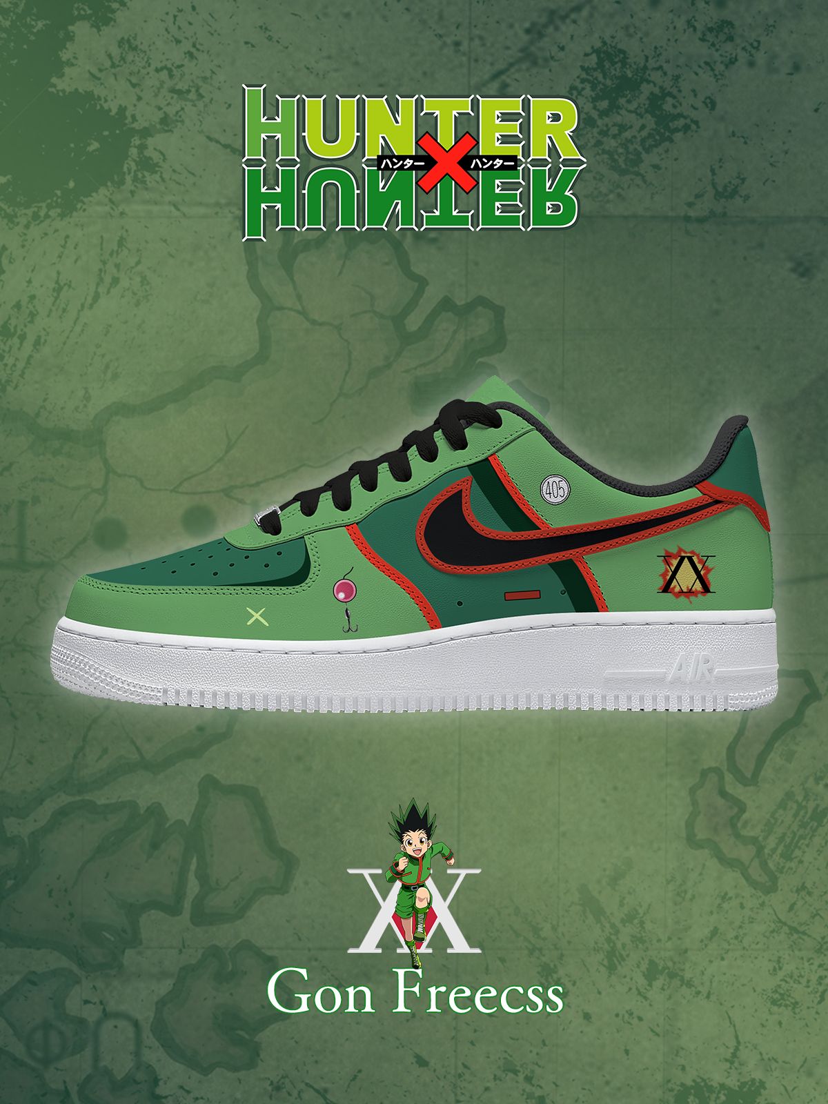 Custom Printed Gon Freecss Sneakers For Women and Men