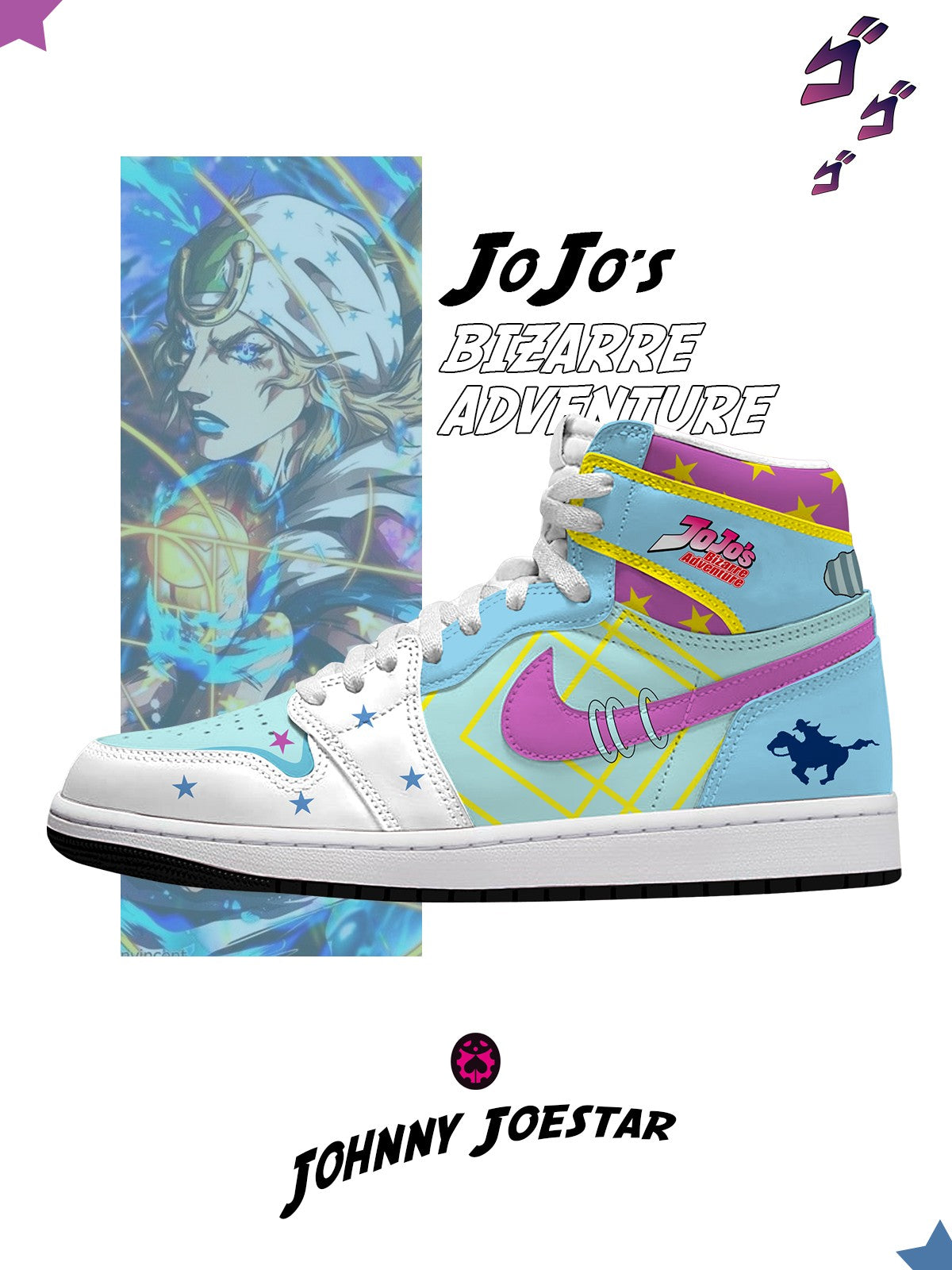 Johnny Joestar V.1 High-top Custom Sneakers