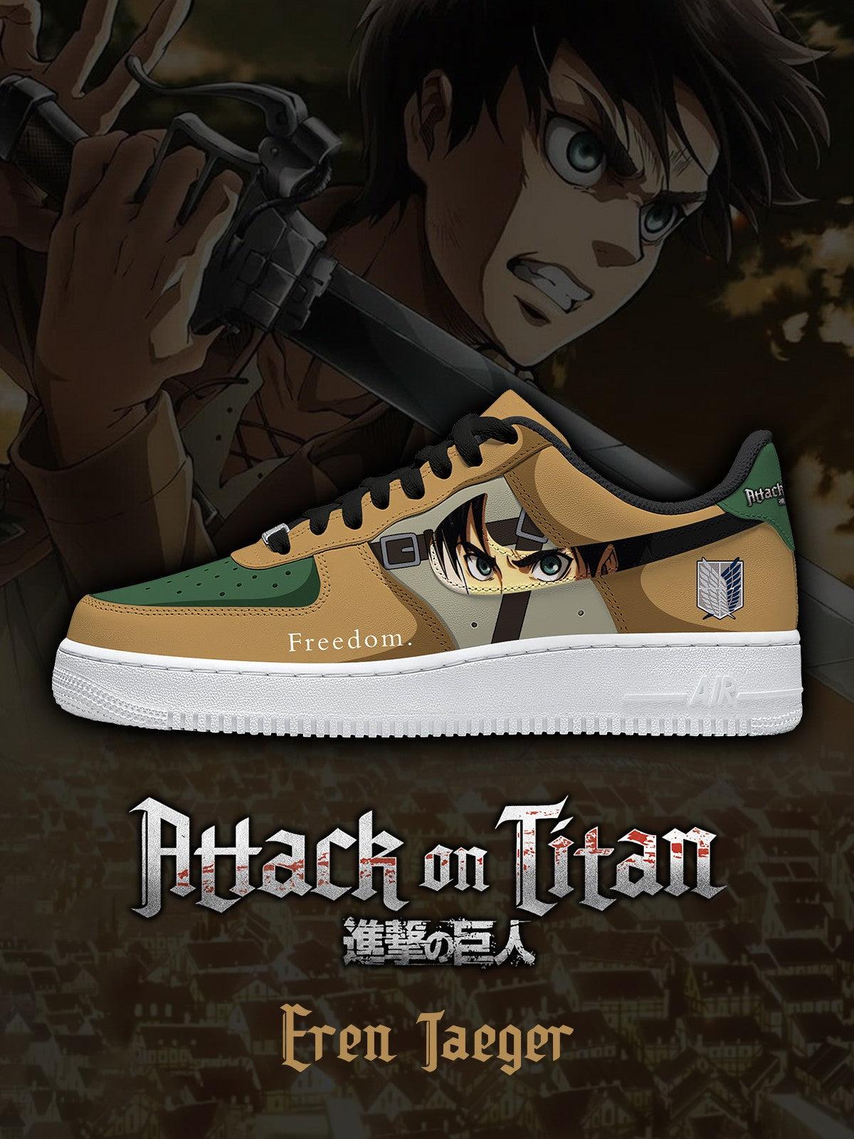 Eren Jaeger V.1 Custom Sneakers