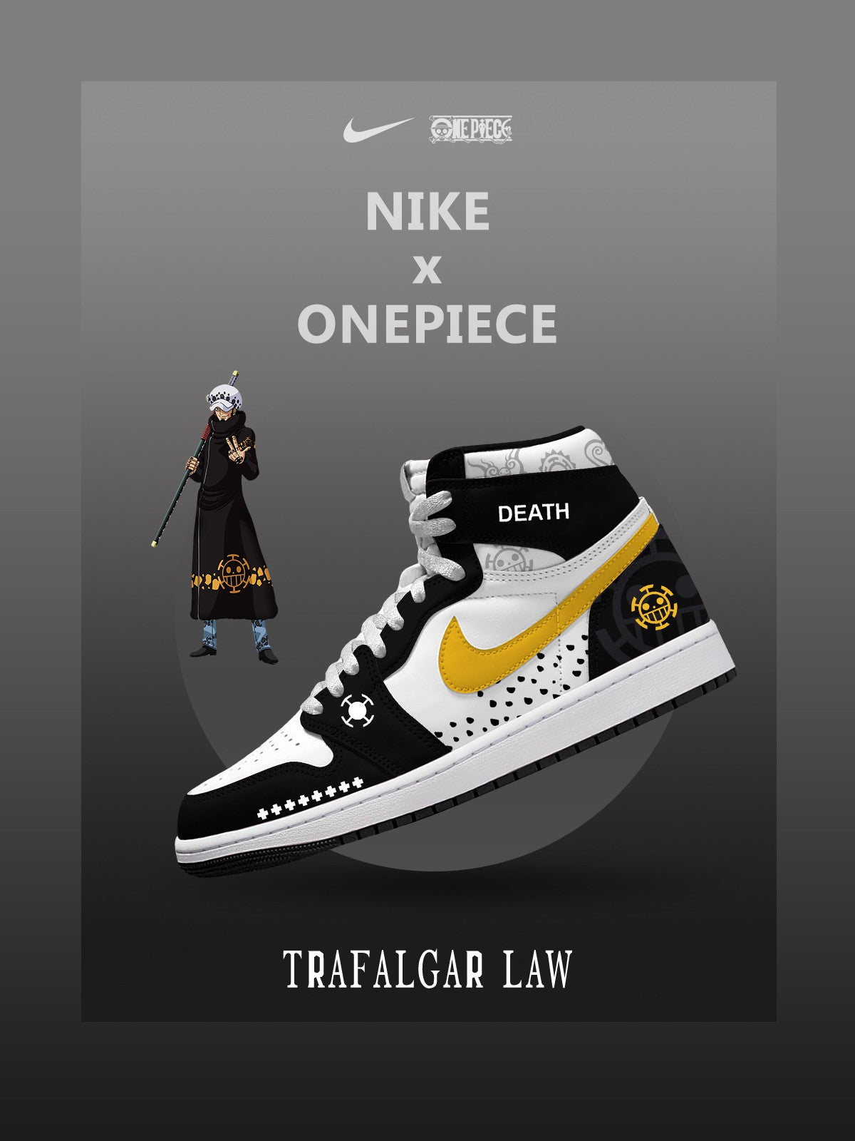 Trafalgar D. Water Law V.3 Custom Sneakers