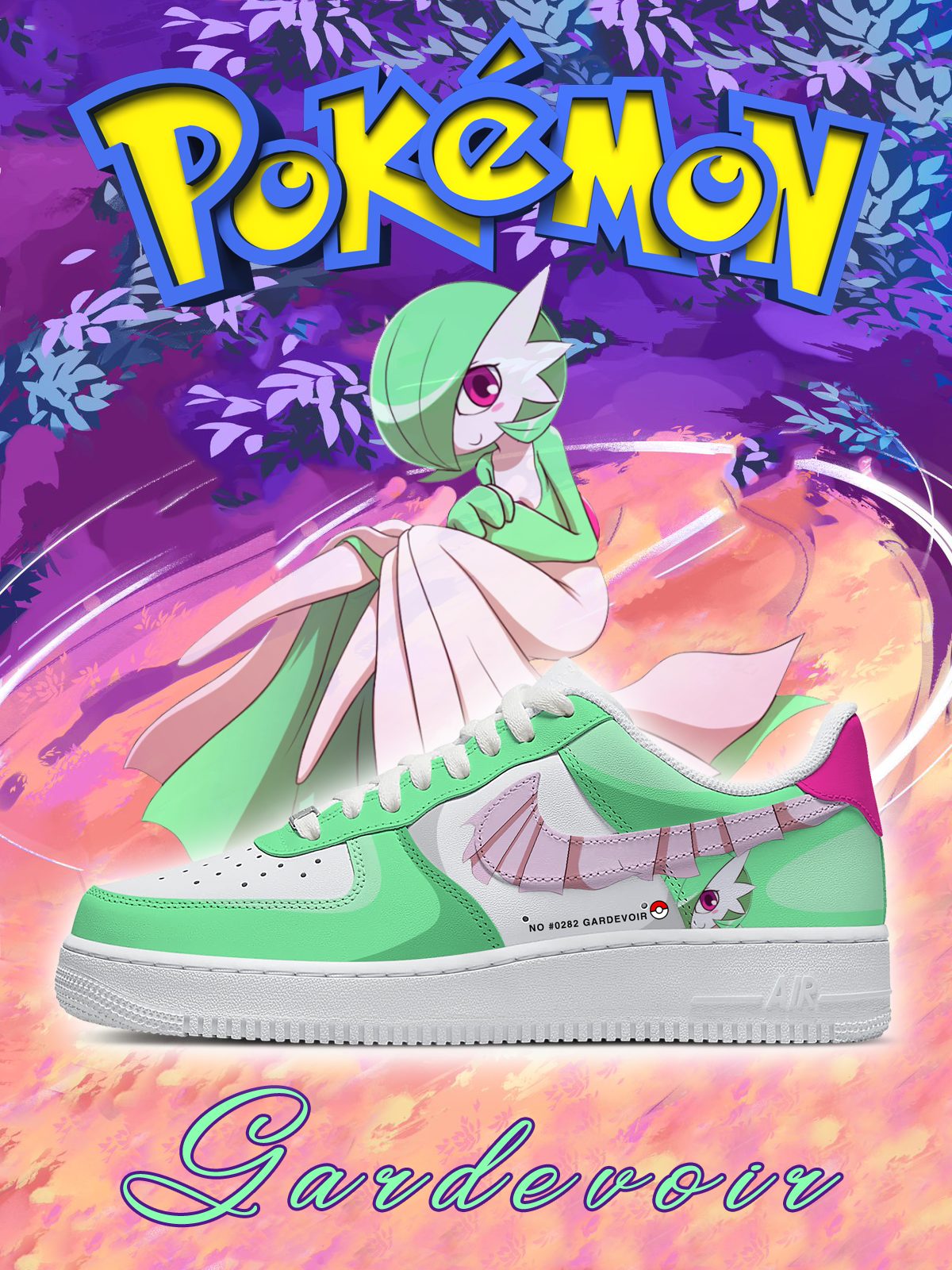 Customize No.0282 Gardevoir Sneakers For Women and Men