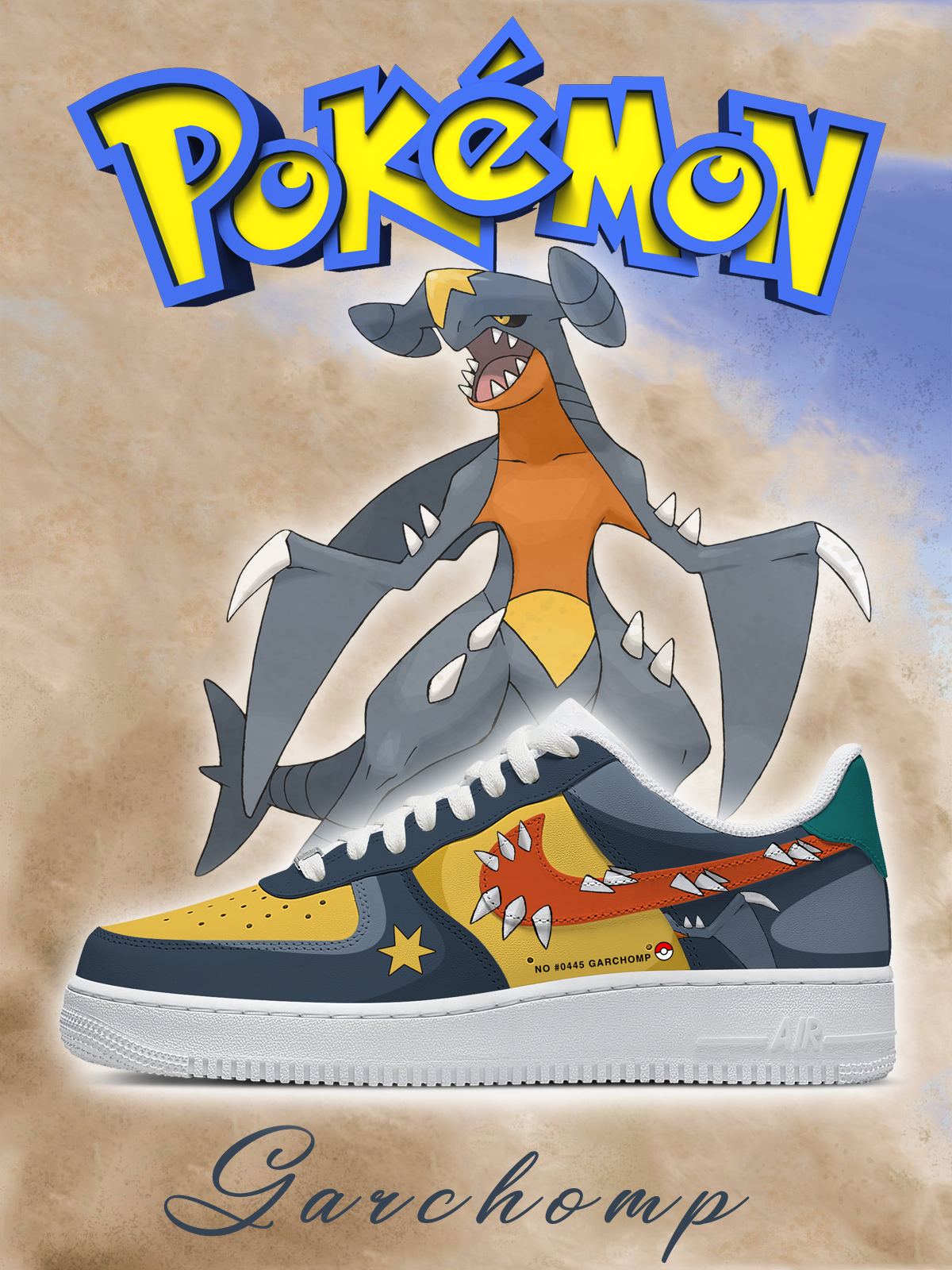 Personalized No.0445 Garchomp Sneakers For Women and Men