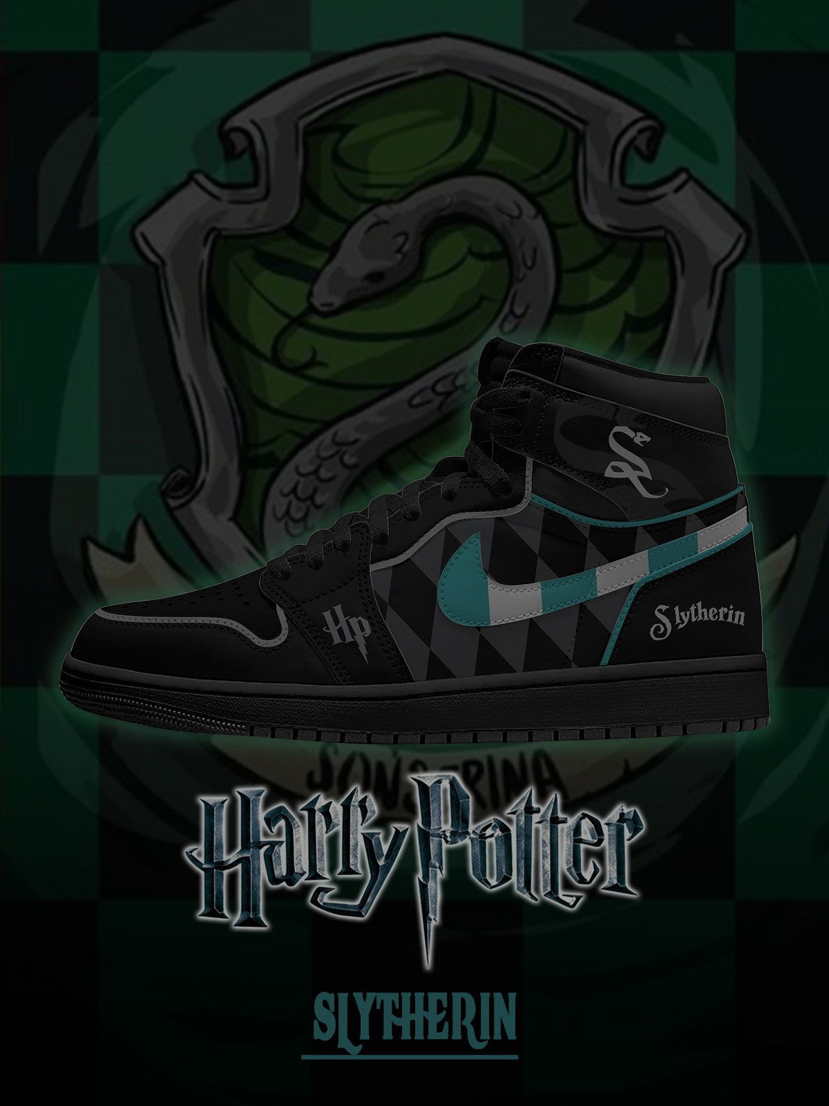 Hogwarts Slytherin House V.3 High-top Custom Sneakers