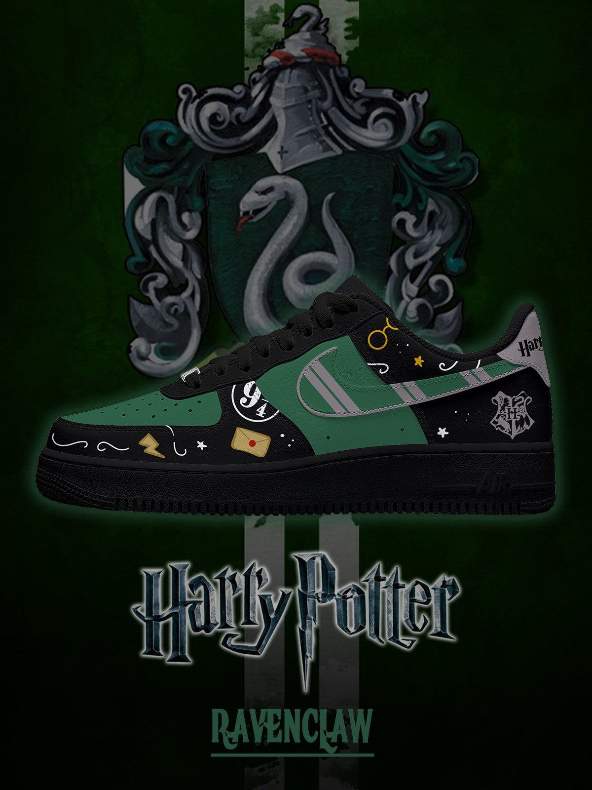 Hogwarts Slytherin House V.2 Custom Sneakers