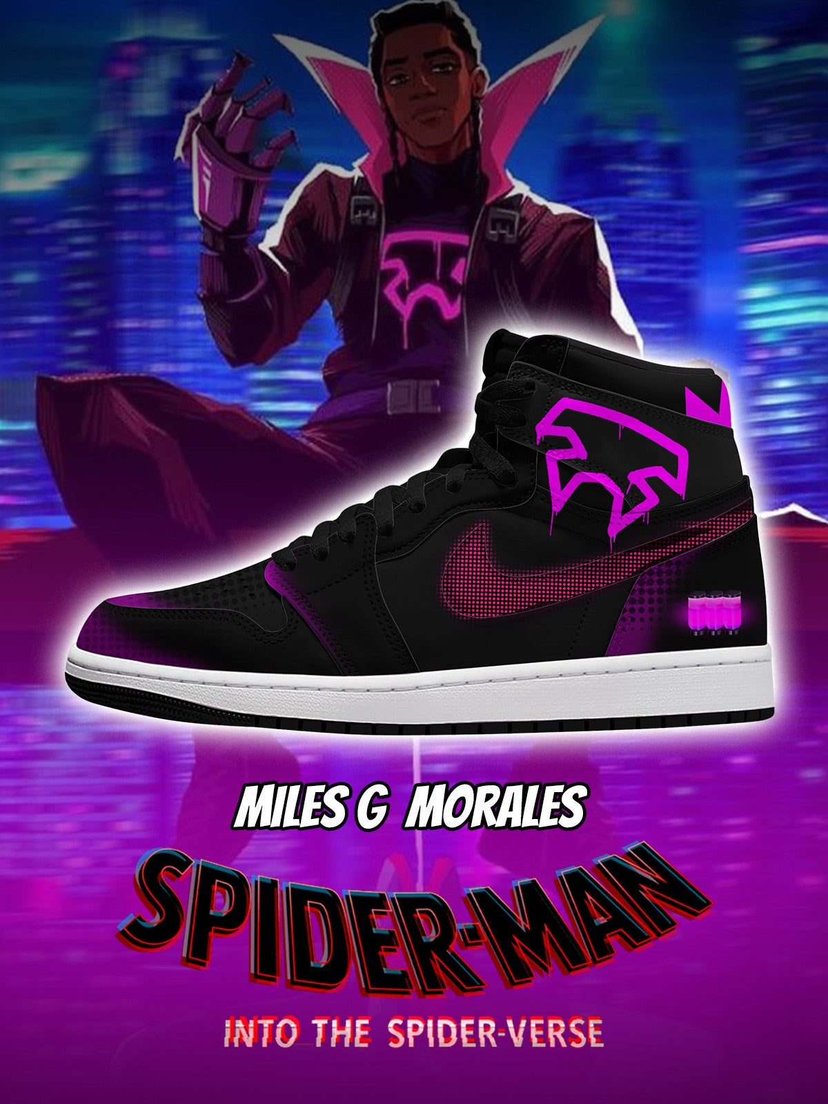 Miles G  Morales V.1 High-top Custom Sneakers