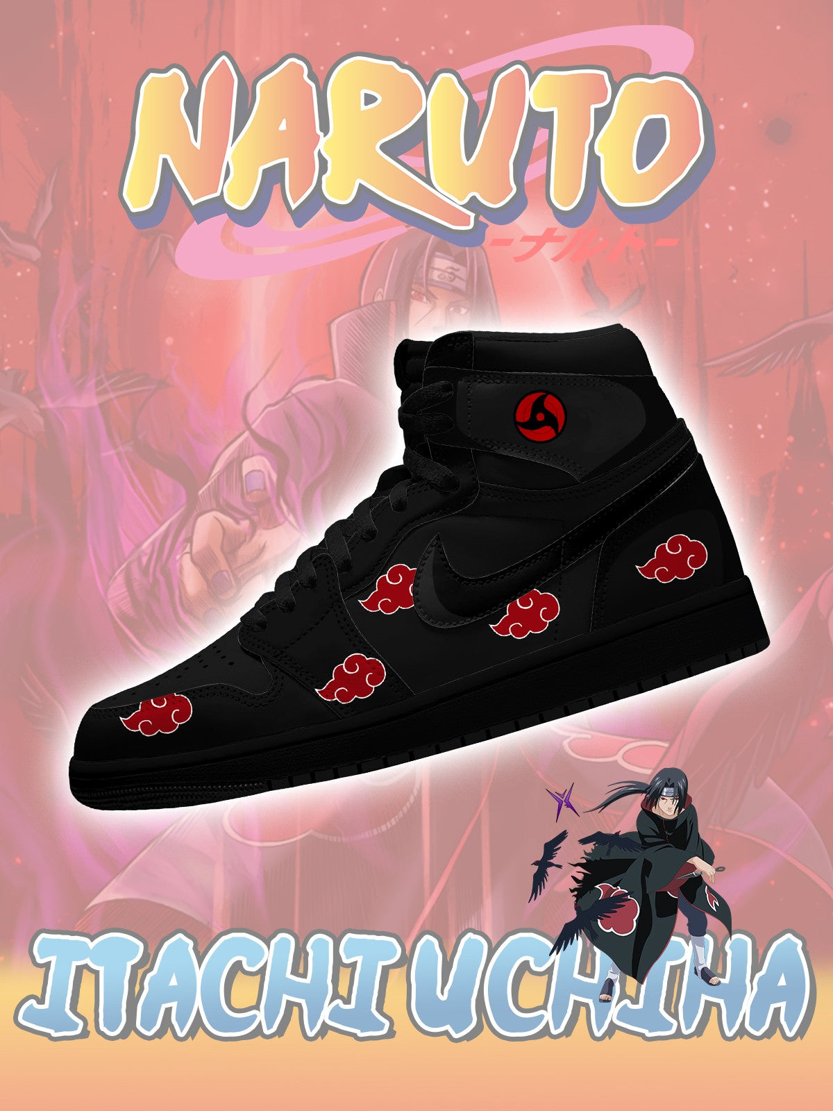 Akatsuki Itachi Uchiha V.5 High-top Custom Sneakers