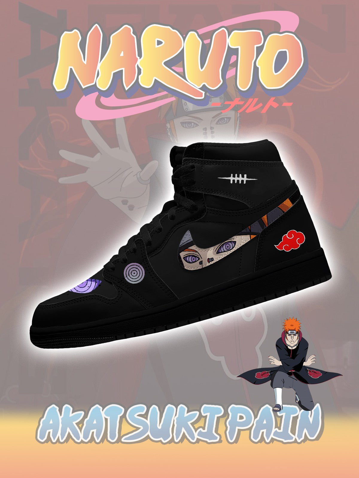 Akatsuki Pain V.2 High-top Custom Sneakers