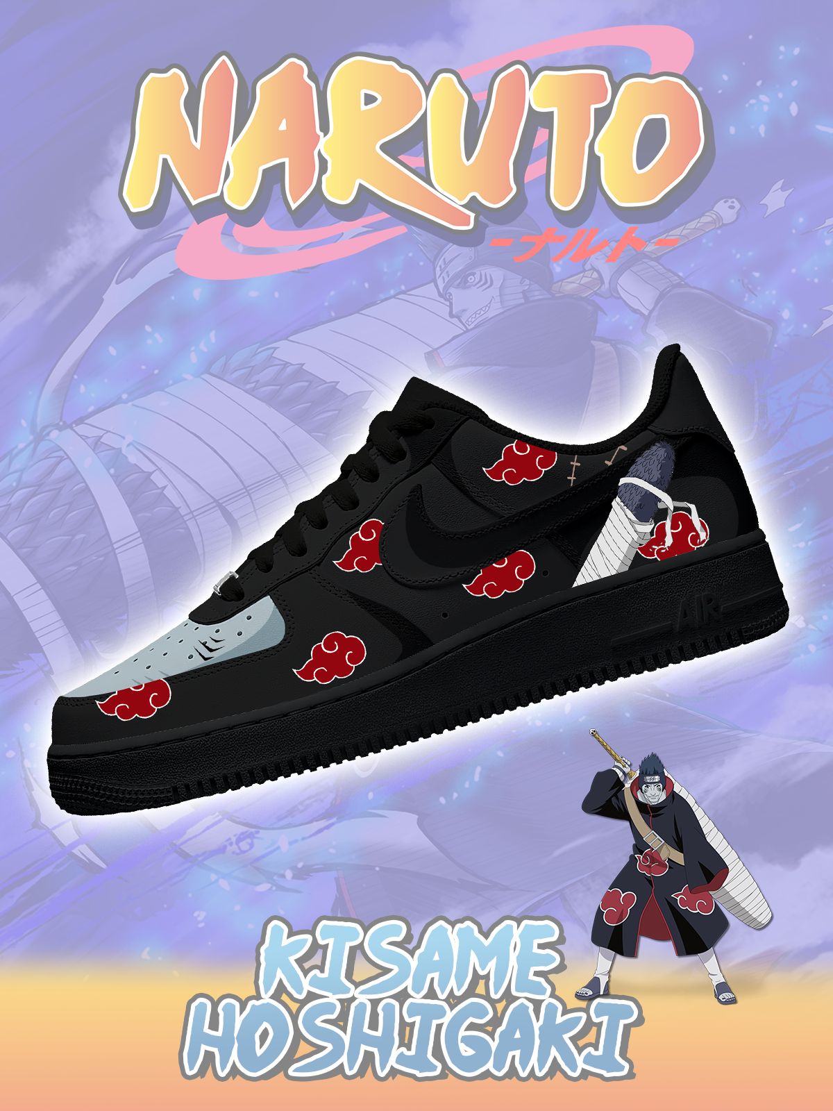 Personalized Akatsuki Kisame Hoshigaki No.1 Shoes For Women and Men