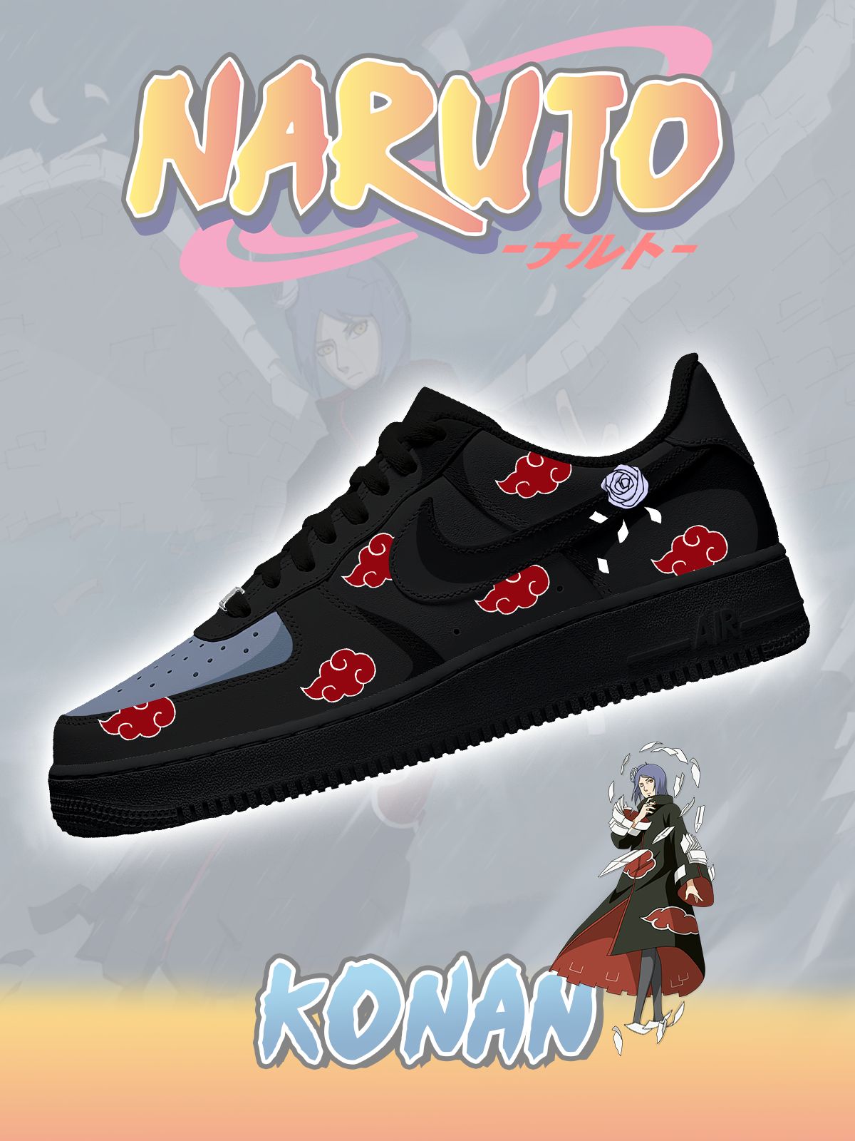 Custom Akatsuki Konan No.1 Shoes For Women and Men