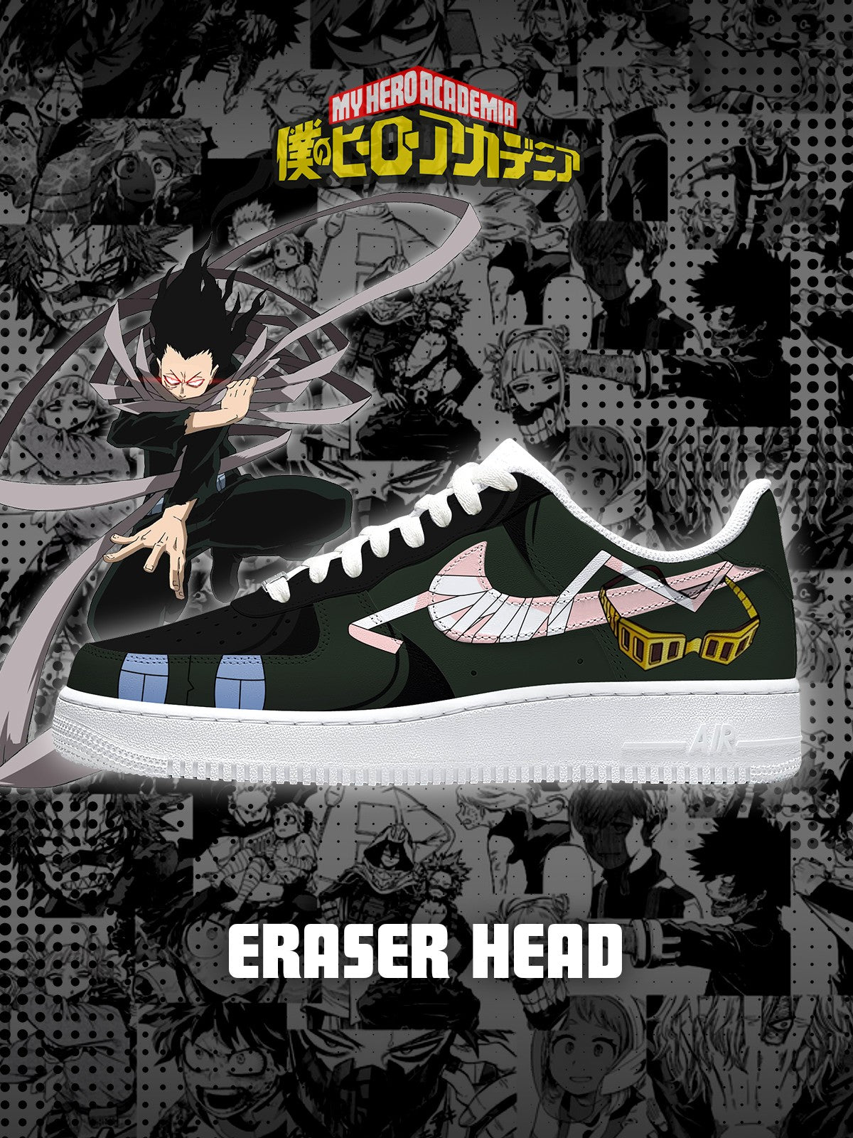 Custom Printed Eraser Head Sneakers For Women and Men