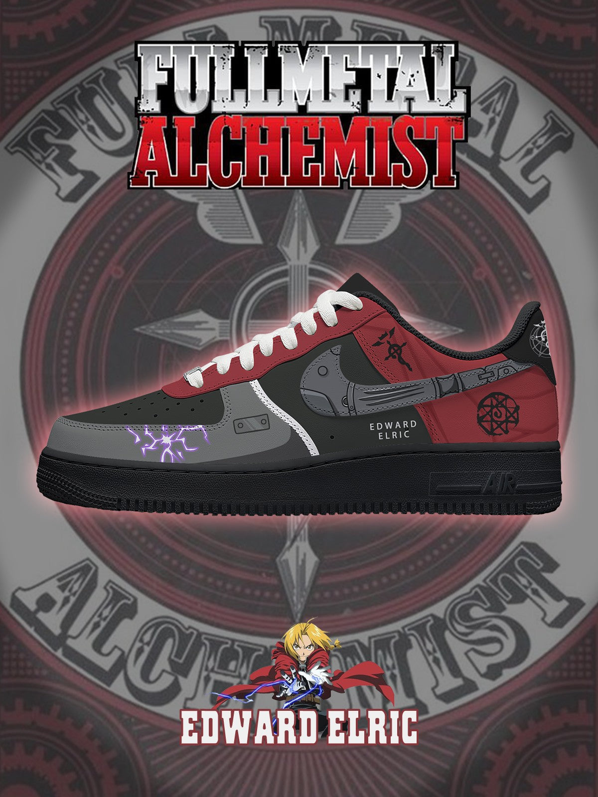 Edward Elric V.1 Custom Sneakers