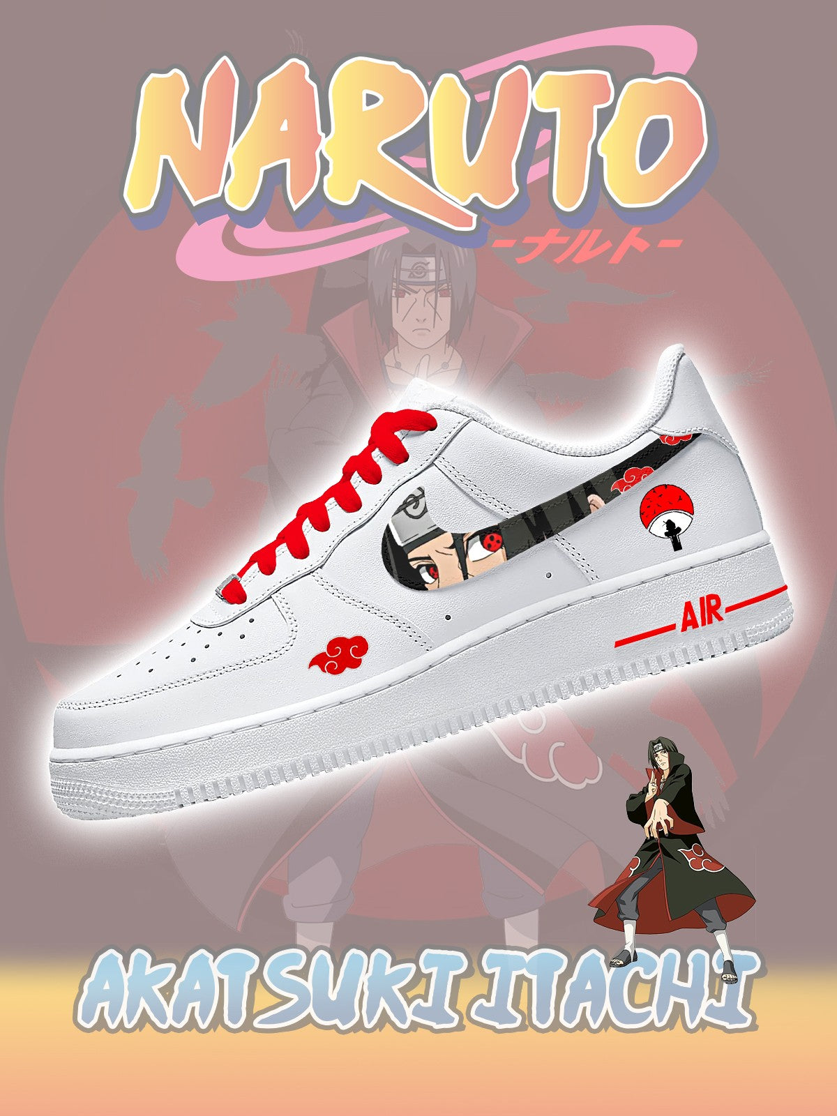 Custom Akatsuki V.1 Sneakers For Women and Men