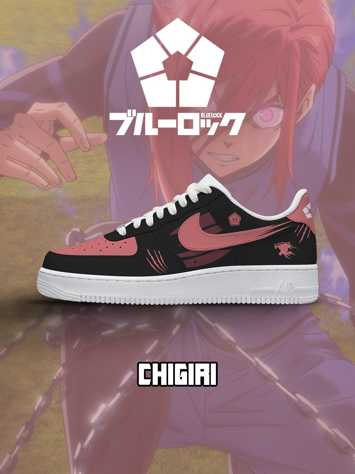 Personalizza le sneakers Hyoma Chigiri No.1 per donne e uomini