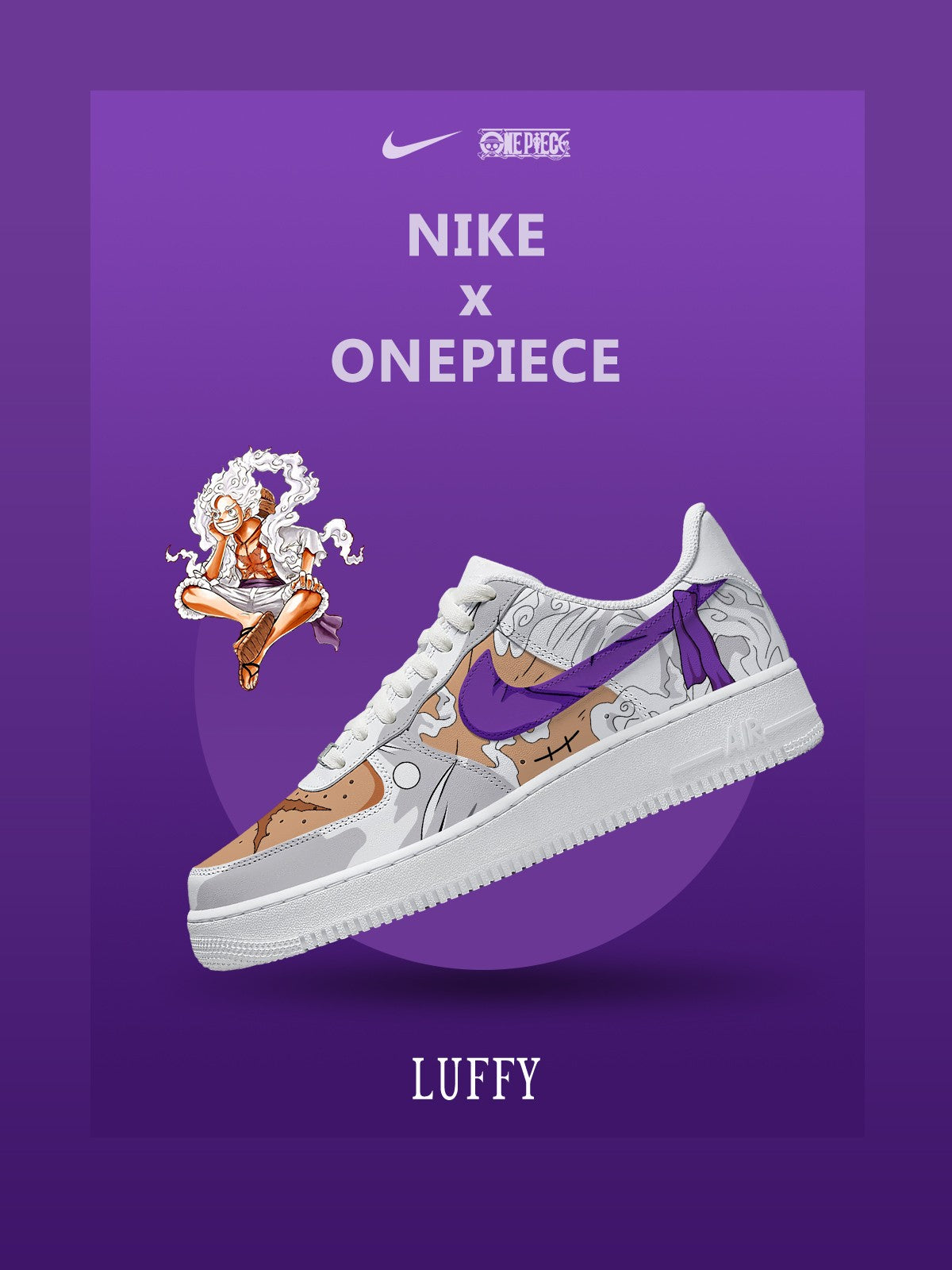 Benutzerdefinierte Monkey D. Ruffy No.6 Sneakers für Damen und Herren