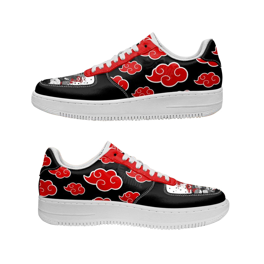 Custom Printed Akatsuki Cloud Black Shoes For Women and Men