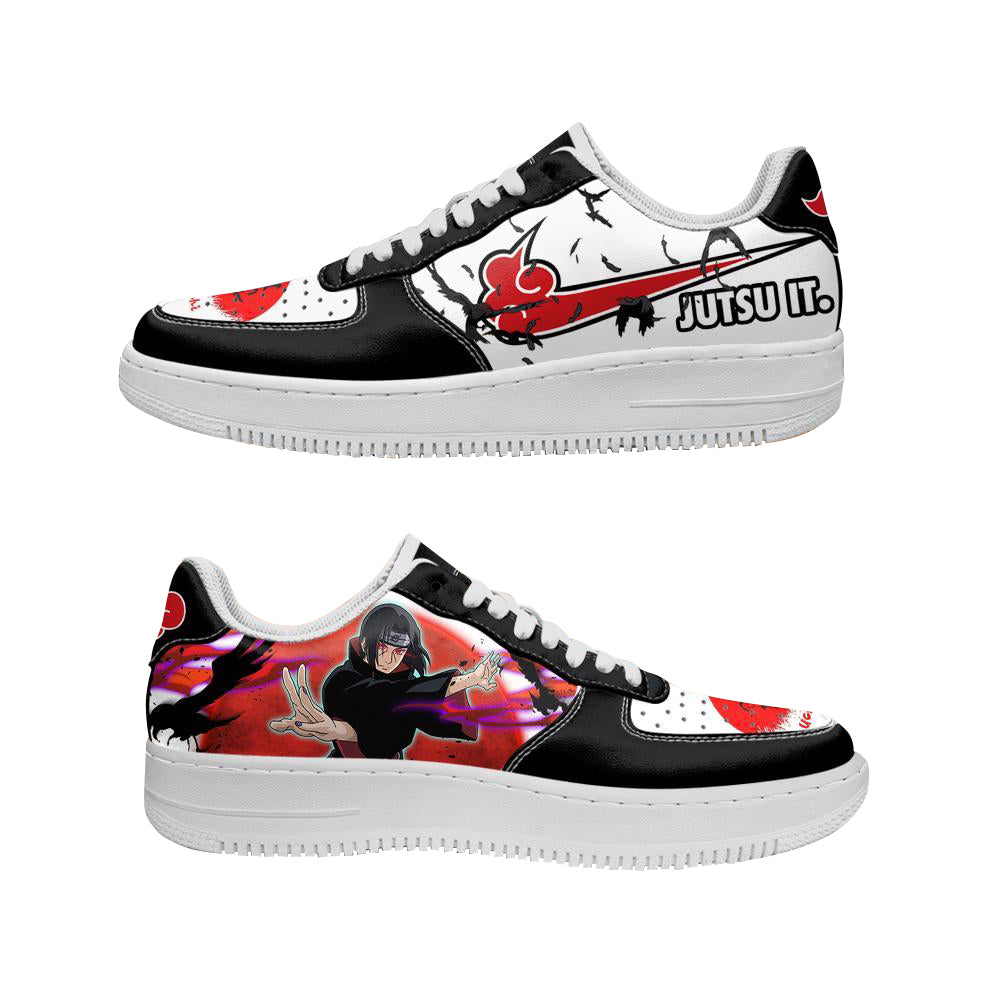 Custom Akatsuki Jutsu It Itachi Uchiha Sneakers For Women and Men