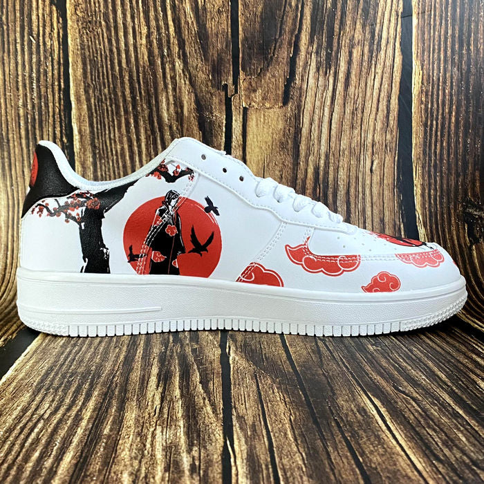 Scarpe Akatsuki Itachi Uchiha No.3 stampate personalizzate per donne e uomini