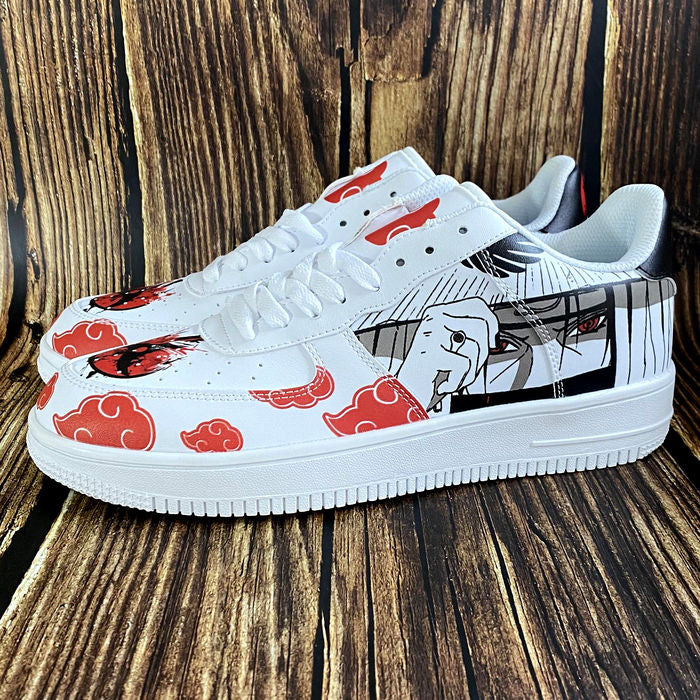 Scarpe Akatsuki Itachi Uchiha No.3 stampate personalizzate per donne e uomini