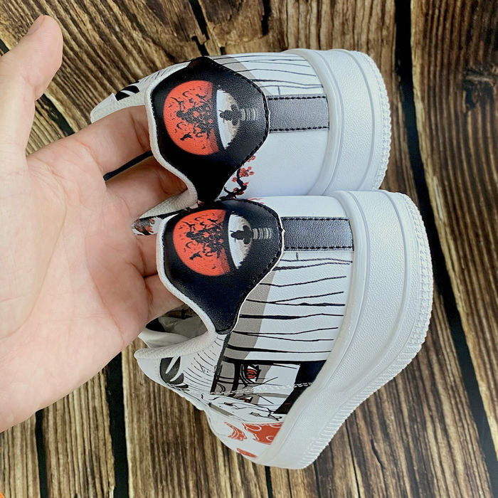 Scarpe Akatsuki Itachi Uchiha No.3 stampate personalizzate per donne e uomini