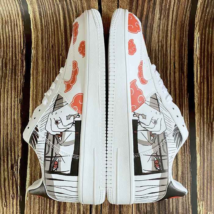 Scarpe Akatsuki Itachi Uchiha No.3 stampate personalizzate per donne e uomini