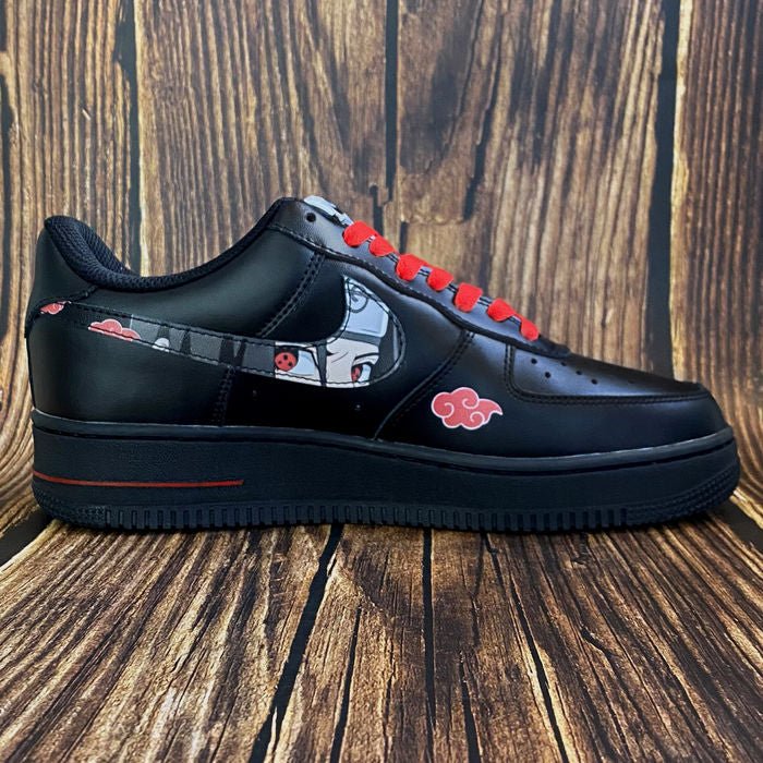 Scarpe Akatsuki Itachi Uchiha No.2 stampate personalizzate per donne e uomini