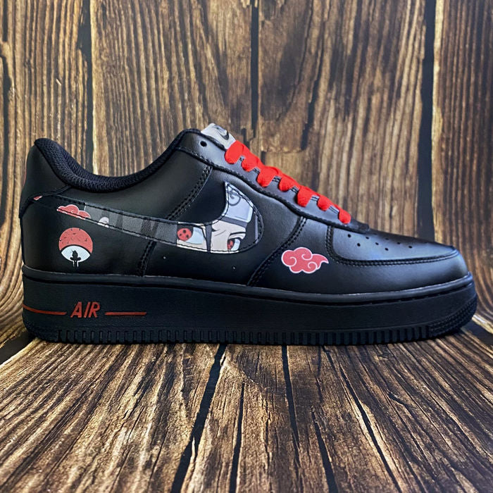 Scarpe Akatsuki Itachi Uchiha No.2 stampate personalizzate per donne e uomini